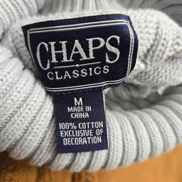 Chaps Womens Fisherman Preppy Classic Heritage Cable Knit Turtleneck Sweater M - Picture 7 of 10